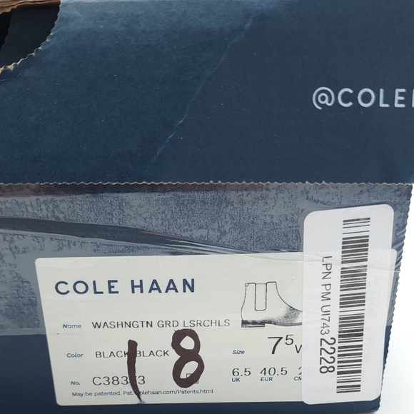 Cole Haan Men\'s Washington Grand Laser Chelsea Boot Style C38376 Size 7.5 M main image 8